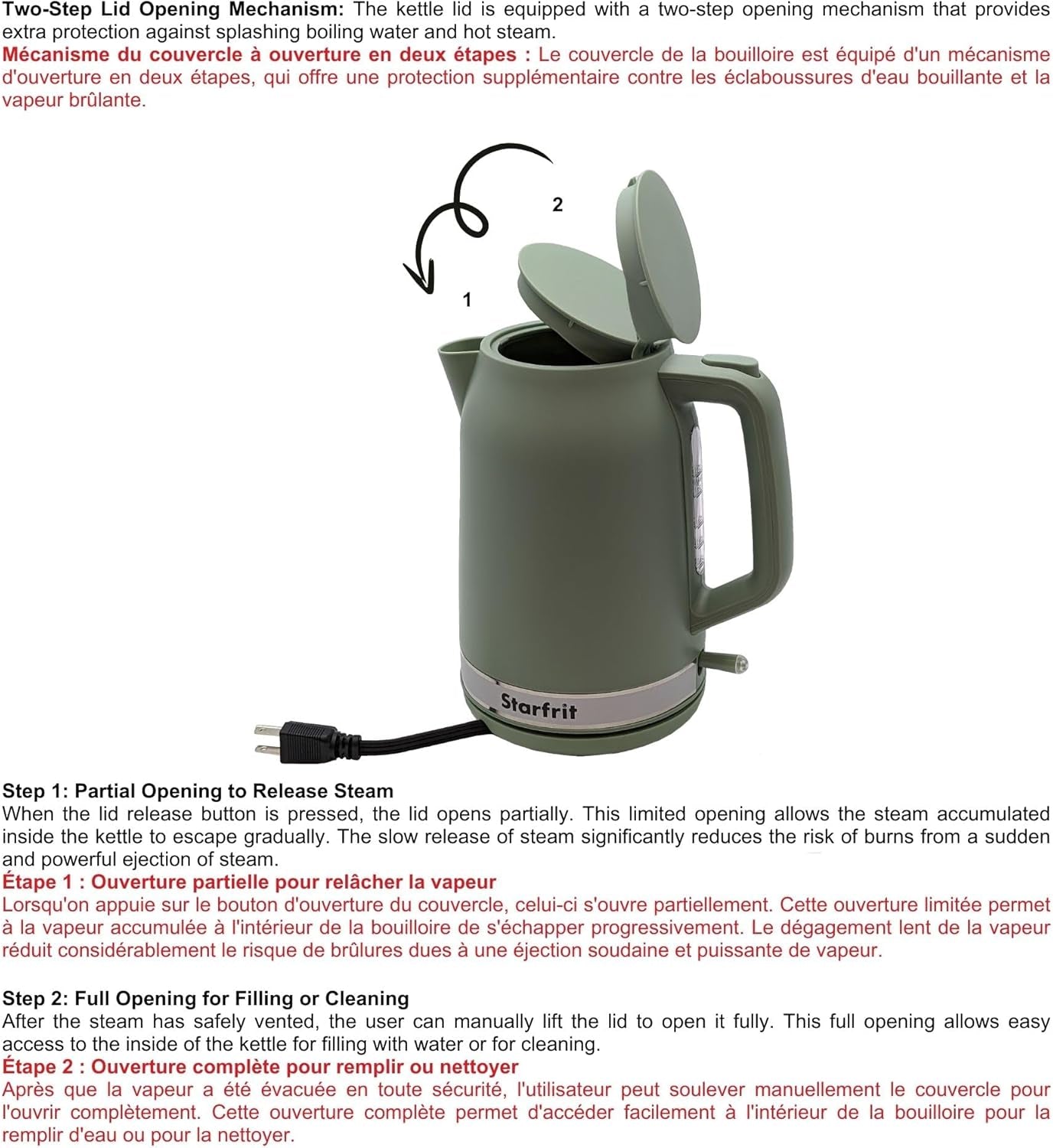 Electric Kettle - 1.7L Capacity - Water Level Indicator - Automatic Shut-Off - 1500W – Sage