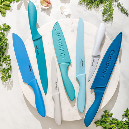 14-Piece Non-Stick Stainless Steel Knife Set with Blade Guards (CA-14AMC)