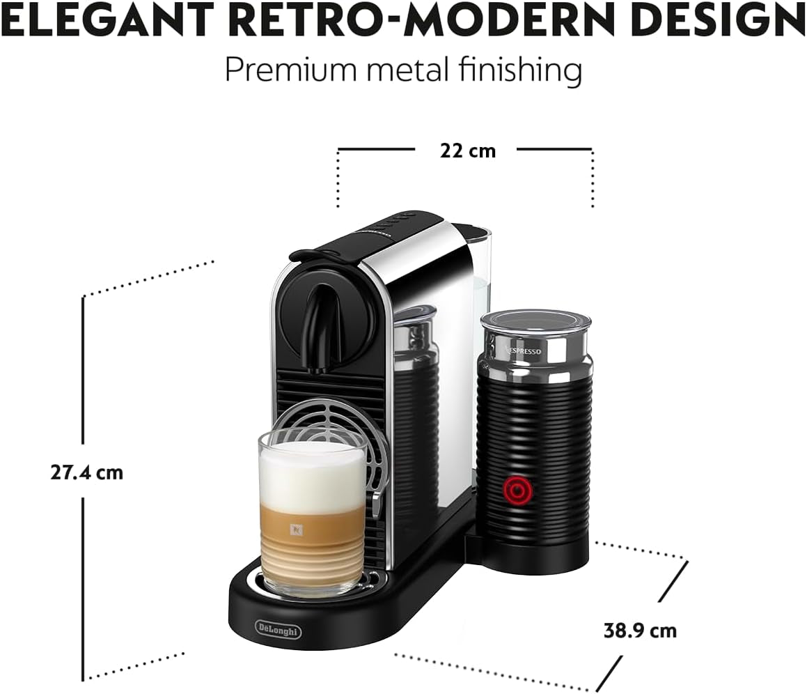 Citiz & Milk Platinum Coffee and Espresso Machine by De'Longhi with Aeroccino Milk Frother - Stainless Steel