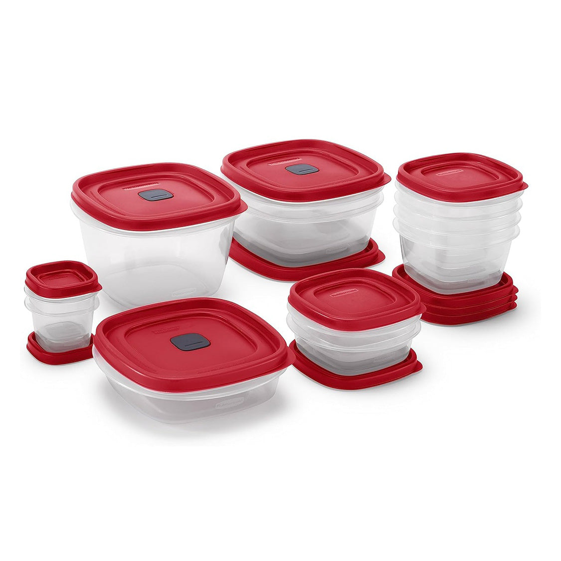 Vented Easy Find Lid Food Storage Containers | Racer Red | 24 Piece Set