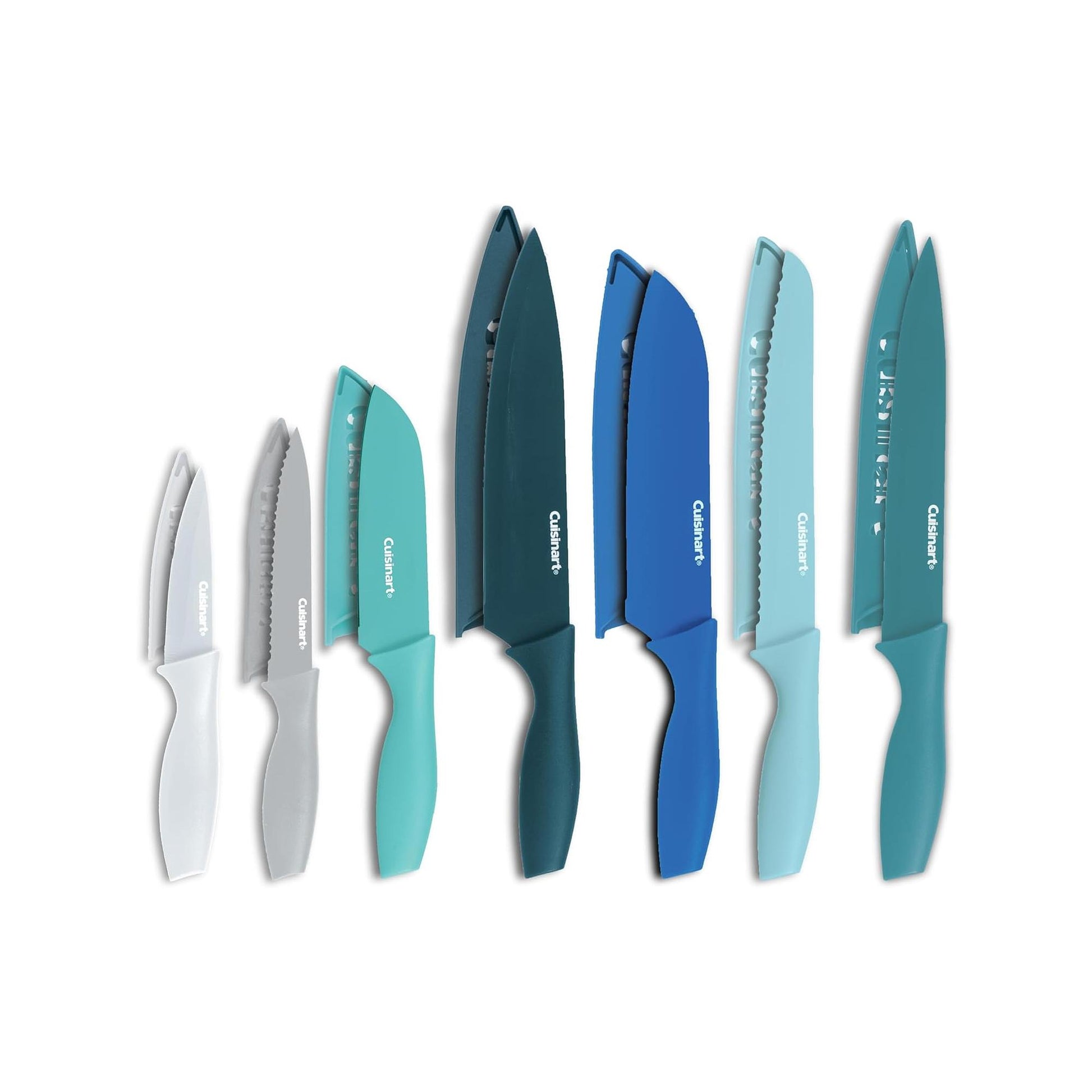 14-Piece Non-Stick Stainless Steel Knife Set with Blade Guards (CA-14AMC)