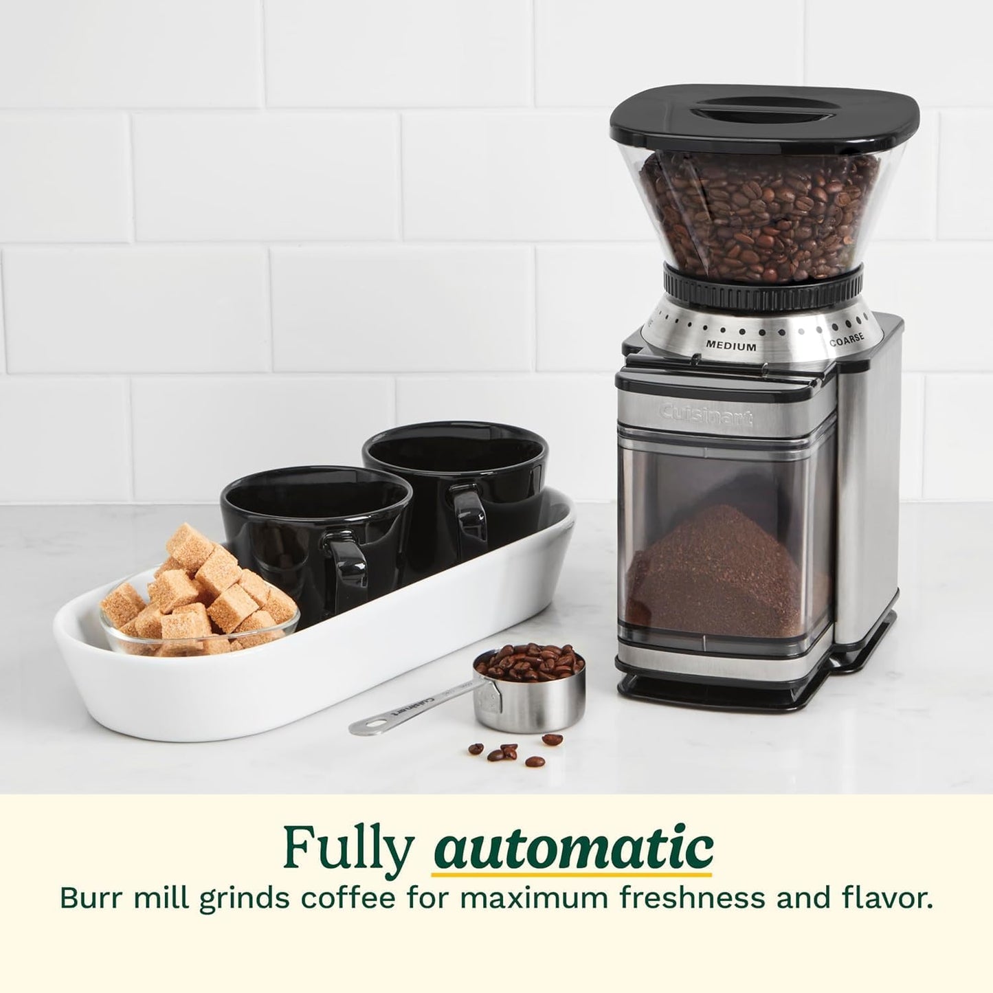 Coffee Grinder, Electric Burr One-Touch Automatic Grinder with 18-Position Grind Selector (DBM-8C)