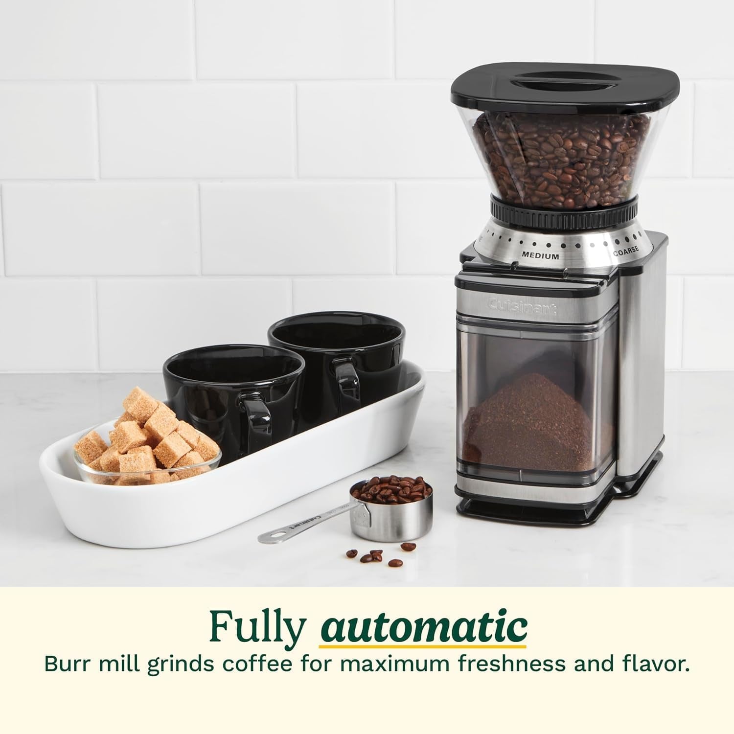 Coffee Grinder, Electric Burr One-Touch Automatic Grinder with 18-Position Grind Selector (DBM-8C)