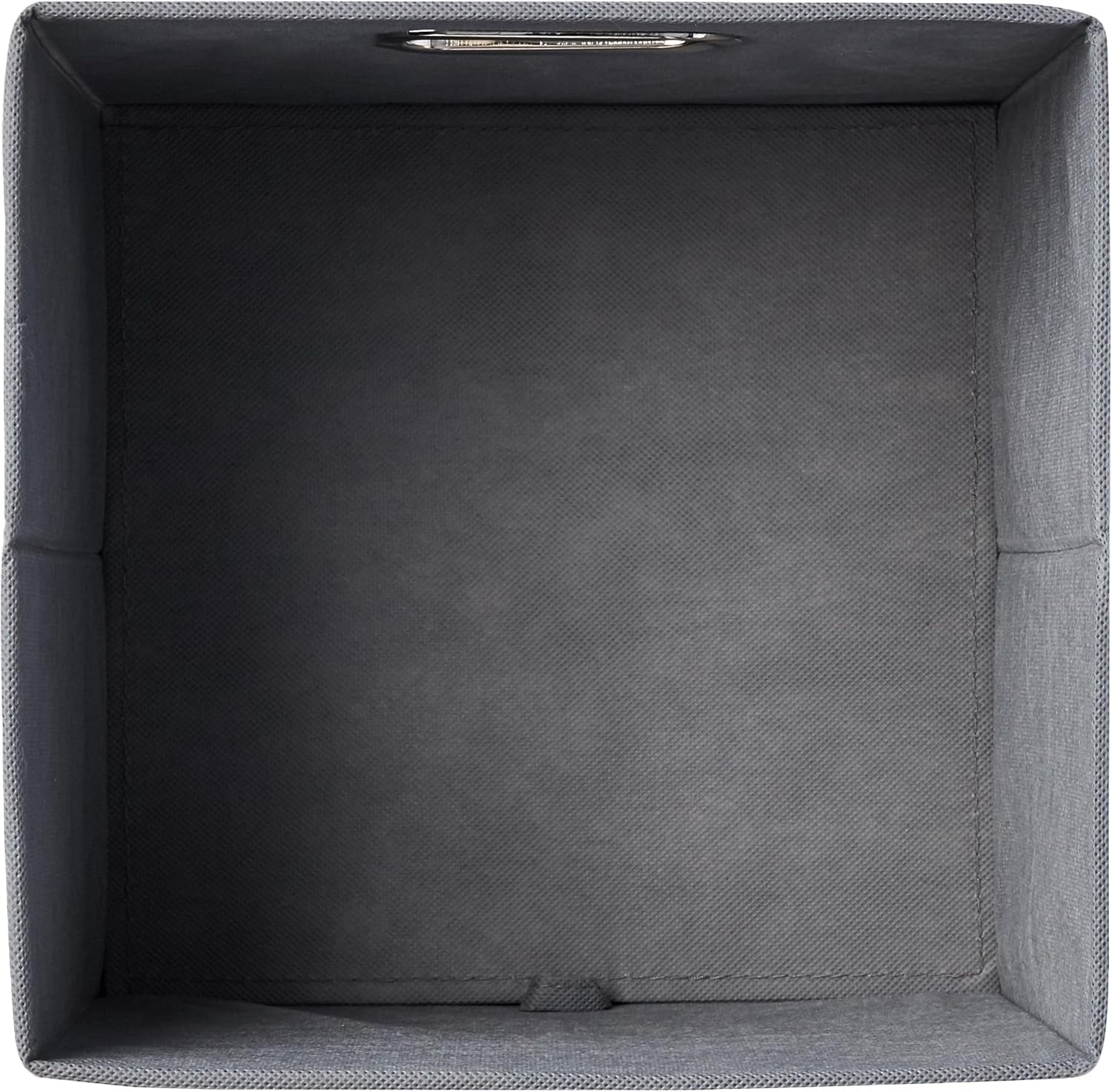 Collapsible Fabric Storage Cubes with Oval Grommets - 6-Pack, Light Grey