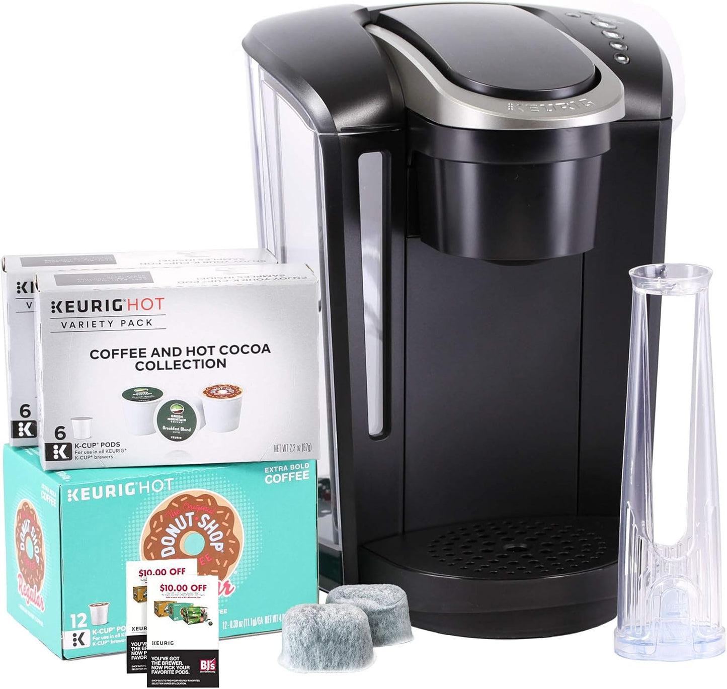 K-Select Coffee Maker, Single Serve K-Cup Pod Coffee Brewer, with Strength Control and Hot Water on Demand, Matte Black
