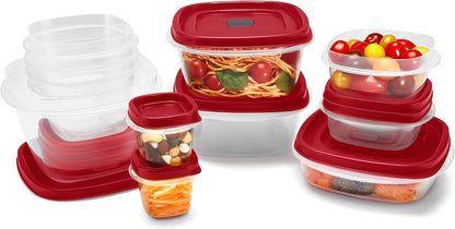Vented Easy Find Lid Food Storage Containers | Racer Red | 24 Piece Set